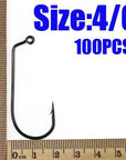[100Pcs/Lot] Carbon Steel 60 Degree Jig Hook Fishing Hooks 6 1 1/0 2/0 3/0 4/0-Wifreo store-100pcs size 4Io-Bargain Bait Box