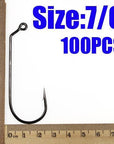 [100Pcs/Lot] Carbon Steel 60 Degree Jig Hook Fishing Hooks 6 1 1/0 2/0 3/0 4/0-Wifreo store-100pcs size 7Io-Bargain Bait Box