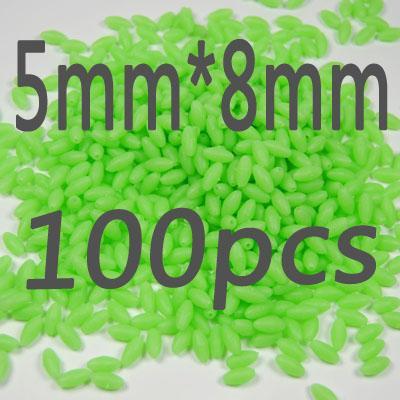 100Pcs/Lot More Models Premium Green And Orange Color Oval Soft Luminous Beads-Fishing Beads-Bargain Bait Box-5 8-Bargain Bait Box