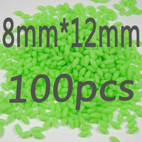 100Pcs/Lot More Models Premium Green And Orange Color Oval Soft Luminous Beads-Fishing Beads-Bargain Bait Box-8 12-Bargain Bait Box