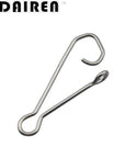 100Pcs/Lot Safety Snaps Fishing Swivel Hook Connector Stainless Steel Hook-WDAIREN fishing gear Store-10mm-Bargain Bait Box