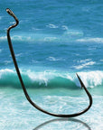 100Pcs/Lot Wide Belly Crank Hooks High Carbon Steel Fishing Barbed Hook Ocean-Wide Gap Hooks-Bargain Bait Box-White-Bargain Bait Box