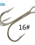 100Pcs/Set Anchor Treble Fishing Hook 16