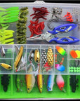 101Pcs Almighty Fishing Kit Hard Soft Baits Pencil Popper Pliers Minnow Hooks-Mixed Combos & Kits-Bargain Bait Box-green-Bargain Bait Box