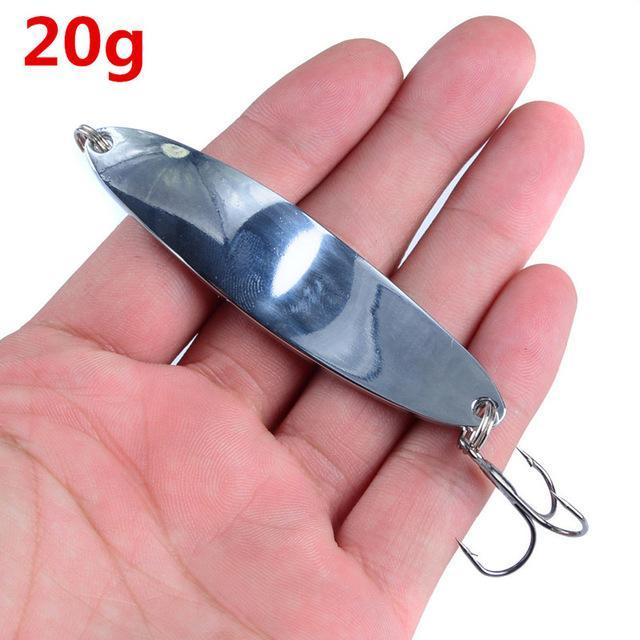 10G 15G 20G 25G Silver Gold Spoon Mustad Hooks Surface Plating Good For-Casting & Trolling Spoons-Bargain Bait Box-NO3-Bargain Bait Box