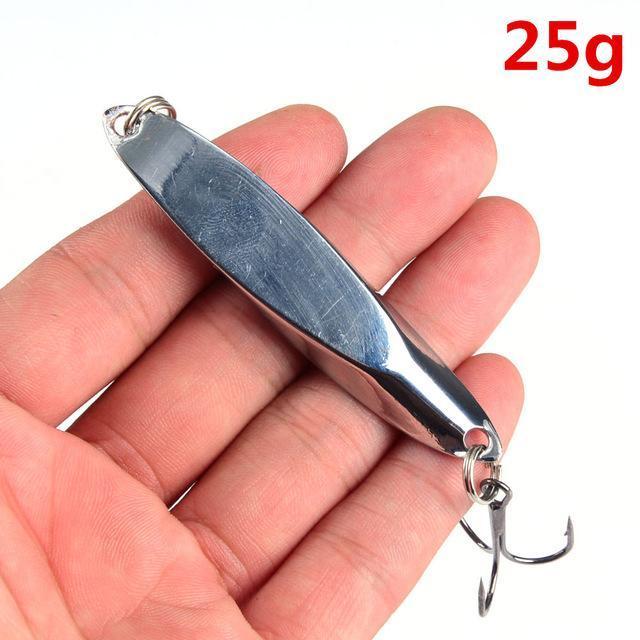 10G 15G 20G 25G Silver Gold Spoon Mustad Hooks Surface Plating Good For-Casting & Trolling Spoons-Bargain Bait Box-NO4-Bargain Bait Box