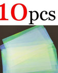 10Pcs 5Cm X 10Cm Fly Tying Rainbow Film Sabiki Rig Shrimp Back Wings Scud-Holographic Stickers-Bargain Bait Box-Bargain Bait Box