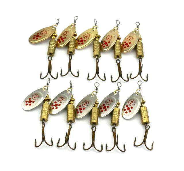 10Pcs 7.3G Spoon Lure Metal Spinner 2 Colors Fishing Tackle Spinnerbait-Inline Spinners-Bargain Bait Box-Mixed-Bargain Bait Box