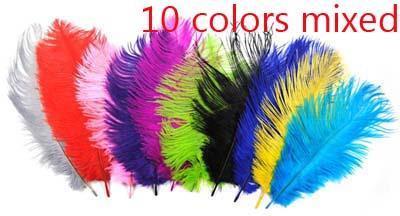 10Pcs Multiple Colors Ostrich Feather Fly Tying Material Making Streamer Bugs-Fly Tying Materials-Bargain Bait Box-10 colors mixed-Bargain Bait Box
