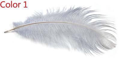 10Pcs Multiple Colors Ostrich Feather Fly Tying Material Making Streamer Bugs-Fly Tying Materials-Bargain Bait Box-Color 1-Bargain Bait Box
