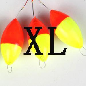 [10Set=30Pcs] Seven-Star Oval Fishing Float Space Beans Easy Use Floater Are Put-Fishing Floats-Bargain Bait Box-Red and Yellow-Bargain Bait Box
