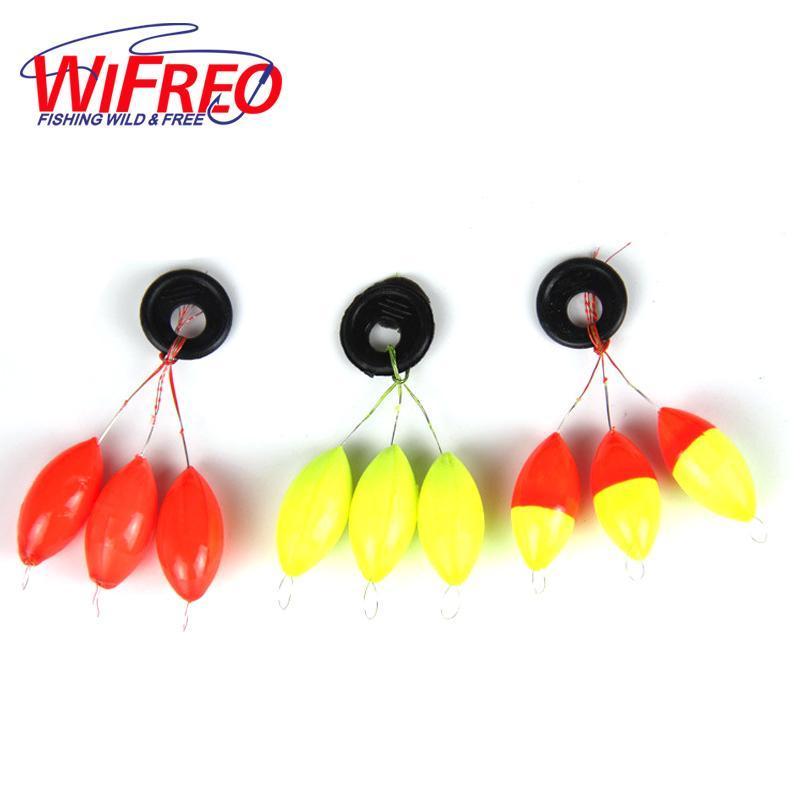 [10Set=30Pcs] Seven-Star Oval Fishing Float Space Beans Easy Use Floater Are Put-Fishing Floats-Bargain Bait Box-Yellow-Bargain Bait Box
