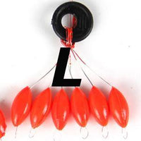 [10Set=60Pcs] Seven-Star Oval Mini Fishing Float Space Beans Easy Use Floater-Fishing Floats-Bargain Bait Box-Red L-Bargain Bait Box