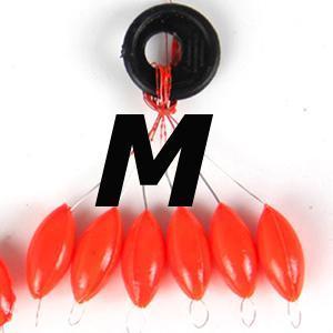 [10Set=60Pcs] Seven-Star Oval Mini Fishing Float Space Beans Easy Use Floater-Fishing Floats-Bargain Bait Box-Red M-Bargain Bait Box