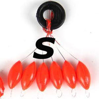 [10Set=60Pcs] Seven-Star Oval Mini Fishing Float Space Beans Easy Use Floater-Fishing Floats-Bargain Bait Box-Red S-Bargain Bait Box