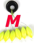 [10Set=60Pcs] Seven-Star Oval Mini Fishing Float Space Beans Easy Use Floater-Fishing Floats-Bargain Bait Box-Yellow M-Bargain Bait Box