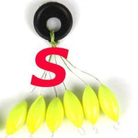 [10Set=60Pcs] Seven-Star Oval Mini Fishing Float Space Beans Easy Use Floater-Fishing Floats-Bargain Bait Box-Yellow S-Bargain Bait Box