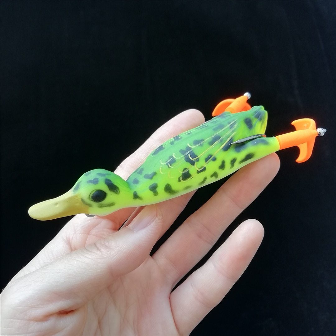 10Cm 18.5G Top Water 2019 Duck Soft Fishing Lure Frog Top Water 3D-Fishing Lures-Katie&#39;s Fishing Store-CD-Bargain Bait Box
