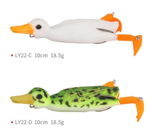 10Cm 18.5G Top Water 2019 Duck Soft Fishing Lure Frog Top Water 3D-Fishing Lures-Katie&#39;s Fishing Store-CD-Bargain Bait Box