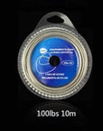 10M 7 Strands Stainless Steel Braided Fishing Line Heavy Duty Fishing Steel Wire-FIZZ Official Store-100LB-Bargain Bait Box