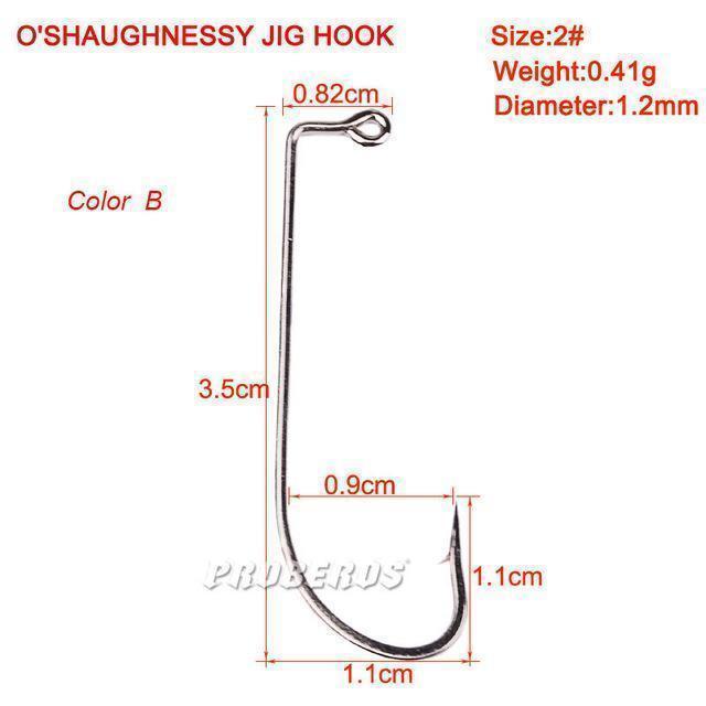 10Pc Single Fishing Hook O'Shaughnessy Series Jig Hook Jig Big Fish Hook-Rembo fishing tackle Store-B-Bargain Bait Box