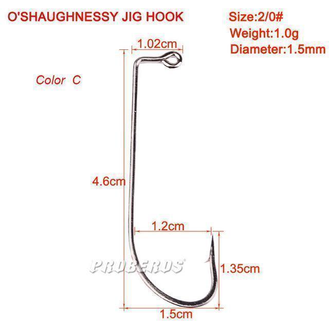 10Pc Single Fishing Hook O'Shaughnessy Series Jig Hook Jig Big Fish Hook-Rembo fishing tackle Store-C-Bargain Bait Box