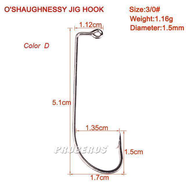 10Pc Single Fishing Hook O'Shaughnessy Series Jig Hook Jig Big Fish Hook-Rembo fishing tackle Store-D-Bargain Bait Box