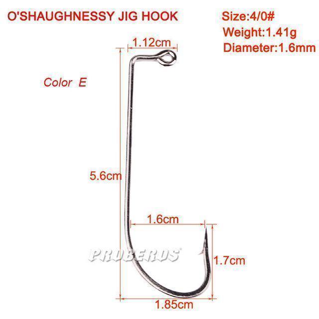 10Pc Single Fishing Hook O'Shaughnessy Series Jig Hook Jig Big Fish Hook-Rembo fishing tackle Store-E-Bargain Bait Box