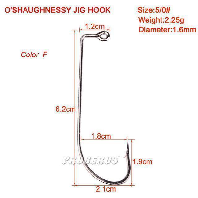 10Pc Single Fishing Hook O'Shaughnessy Series Jig Hook Jig Big Fish Hook-Rembo fishing tackle Store-F-Bargain Bait Box