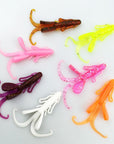 10Pc/Lot 7 Colors Fishing Lure Soft Baits 45Mm 1.5G Grub Artificial Trout-YTQHXY Fishing (china) Store-A-Bargain Bait Box