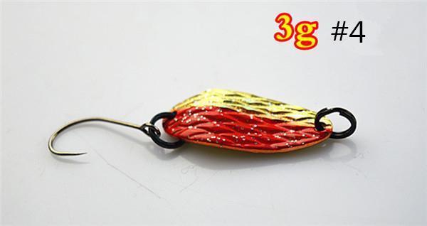 10Pcs 3G Fishing Tackle Bait Fishing Metal Spoon Lure Bait For Trout Bass-Professional Lure store-Bargain Bait Box