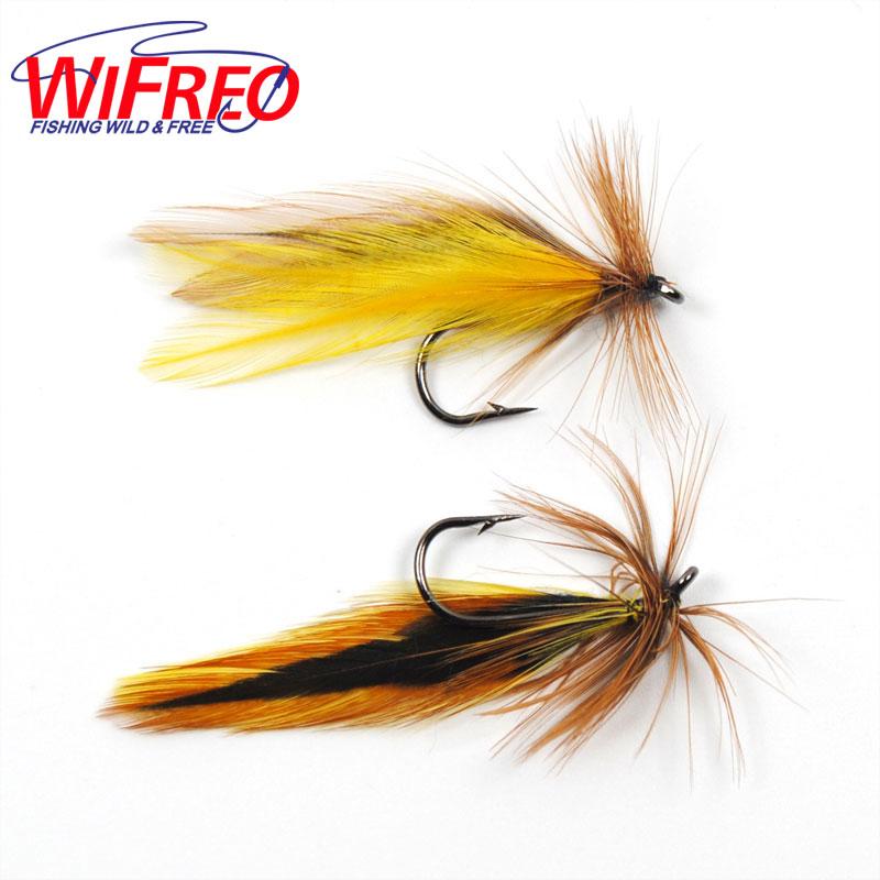 10Pcs #6 Wifreo Yellow Feather Streamer Fly For Fly Fishing-Flies-Bargain Bait Box-Bargain Bait Box