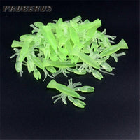 10Pcs Artificial Soft Bait Fluorescent Green Crayfish Worms Lifelike Fishy Small-China Fishing knight Store-Bargain Bait Box