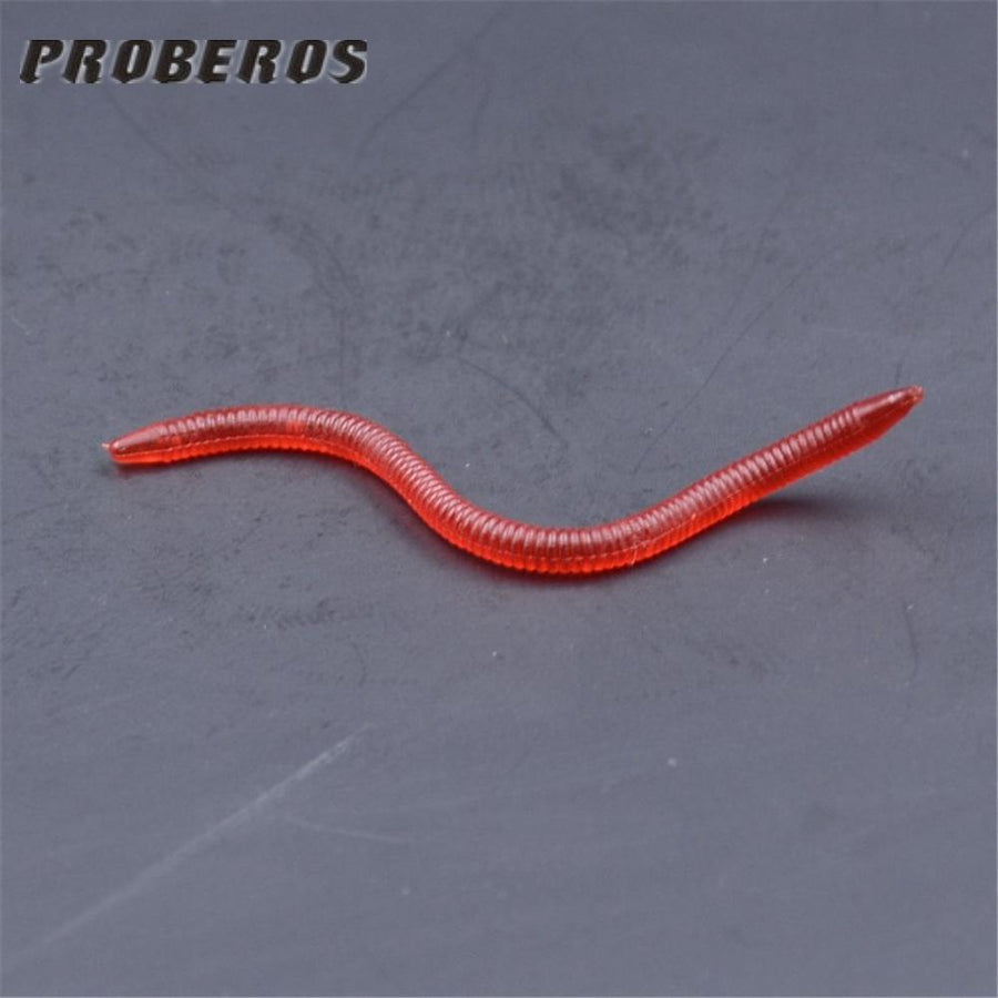 10Pcs Artificial Soft Red Earthworm With Fishy Smell Bait Rubber Lure Crap-China Fishing knight Store-Bargain Bait Box