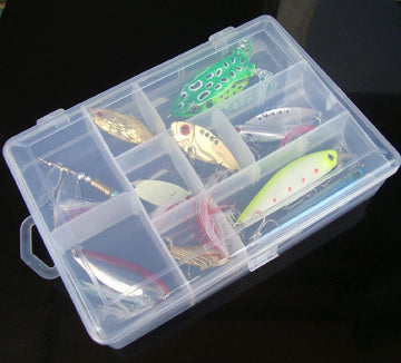 10Pcs Fish Spoon Soft Frog Minnow Feather Hook Fishing Bait Box Mix Set-Mixed Combos & Kits-Bargain Bait Box-Bargain Bait Box