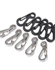 10Pcs Spring Buckle Snap Alloy Nickel-Free Plating Mini Key Ring Carabiner-KingShark Pro Outdoor Sporte Store-Silver 10pcs-Bargain Bait Box