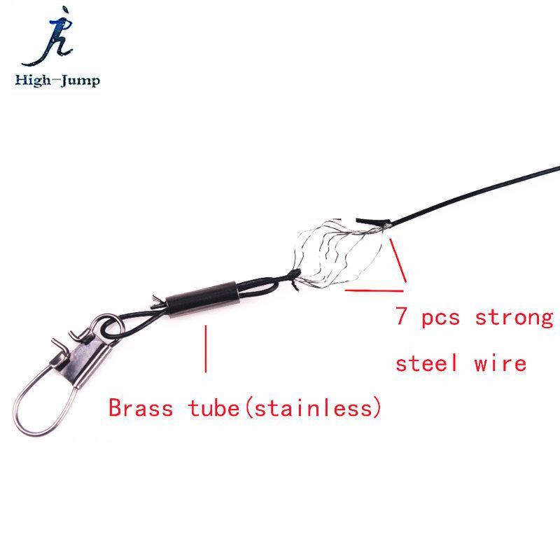 10Pcs Stainless Steel Fly Fishing Lead Line Bite Proof Rolling