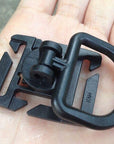 10Pcs Tactical Grimlock Rotation D-Ring Clips Buckle Molle Webbing Attachment-Cords & Carabiners-Bargain Bait Box-black-Bargain Bait Box