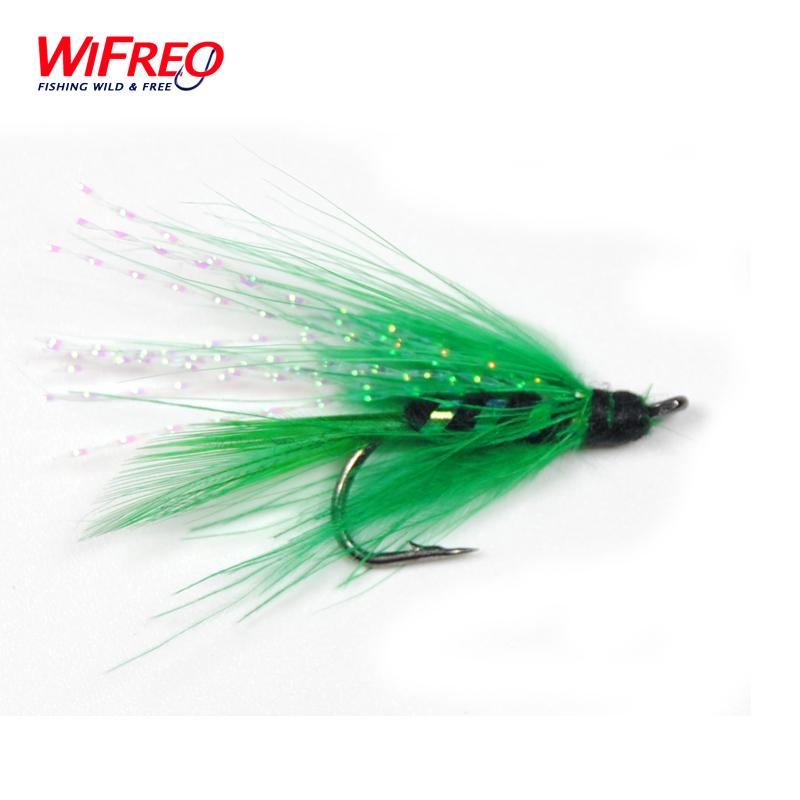 10Pcs Wifreo 7# Green Flasher Holographic Streamer Fly Trout Fishing-Flies-Bargain Bait Box-Bargain Bait Box