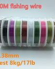 10Pcs/Barrel Colorful 10M 1*7 Strands Stainless Steel Wire Fishing Wire Trace-Rompin Fishing Store-Bargain Bait Box