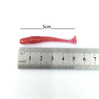 10Pcs/Lot 1G 5Cm Fishing Lure Silicone Bait Worm Soft Lures Iscas Artificiais-Rembo fishing tackle Store-A-Bargain Bait Box