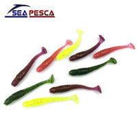 10Pcs/Lot 1G 5Cm Fishing Lure Silicone Bait Worm Soft Lures Iscas Artificiais-Rembo fishing tackle Store-A-Bargain Bait Box