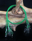 10Pcs/Lot 50Cm 150Lb Steel Wire Leader Connect With Swivel And Lock Snap-Fishing Leaders-Bargain Bait Box-Green-Bargain Bait Box