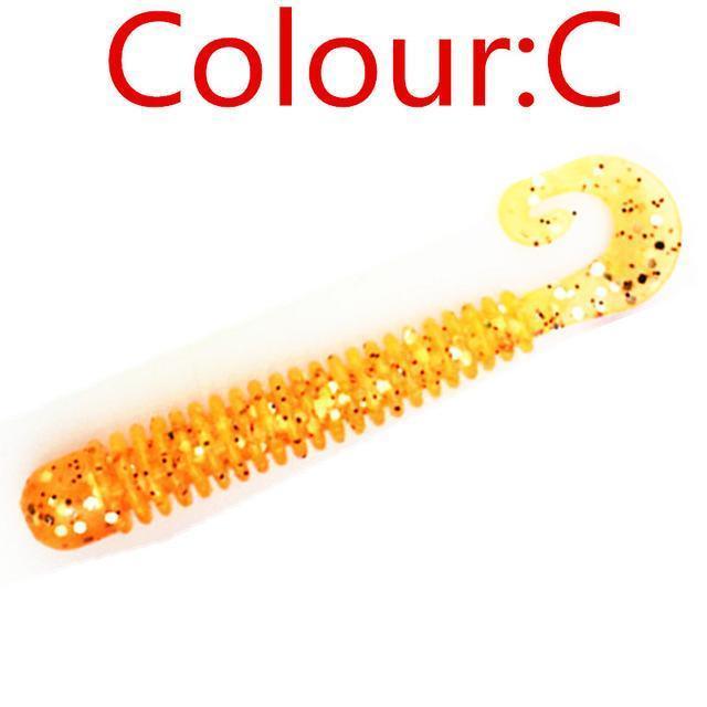 10Pcs/Lot 6Cm 1.36G Curly Tail Soft Lure Curly Tail Fishing Lures Artificial-WDAIREN fishing gear Store-C-Bargain Bait Box