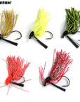10Pcs/Lot 7G 10G 14G Bass Fishing Jigs Mix Color Rubber Skirt Lure Swim Buzz-THKFISH Official Store-10Pcs 10g-Bargain Bait Box