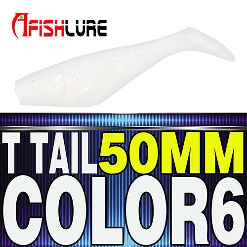 10Pcs/Lot Afish T T Shad Soft Fish 50Mm 1.8G Fishing Soft Bait Paddle Tail Jig-Unrigged Plastic Swimbaits-Bargain Bait Box-COLOR6-Bargain Bait Box