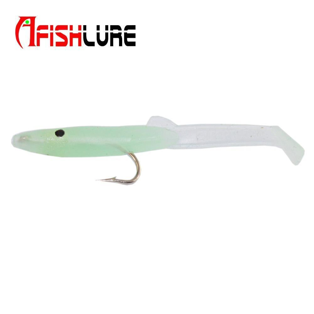 10Pcs/Lot Afishlure Soft Eel 55Mm Paddle Tail Eel Lure Texas Rig