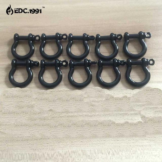 10Pcs/Lot High Quality O Shape Adjustable Stainless Steel Anchor Shackle Outdoor-EDC.1991 Official Store-Yellow-Bargain Bait Box