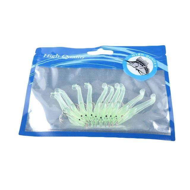 10Pcs/Lot Portable Fishing Eel Lure Artificial Luminous Soft Silicone Baits Lead-Rigged Plastic Swimbaits-QIFISH Store-55mm-Bargain Bait Box