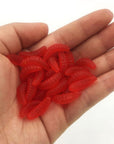 10Pcs/Lot Silicone Bait Maggot Grub Soft Baits Minnows Smell Red Worm Shrimps-Be a Invincible fishing Store-C-Bargain Bait Box